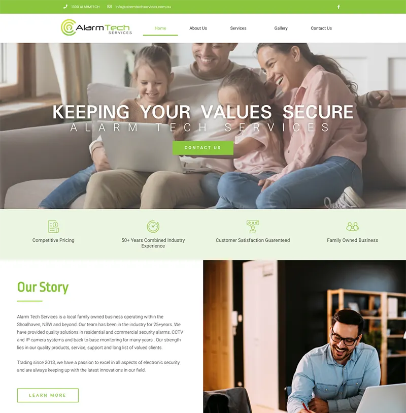 Alarm Tech Services Website Design Alarm Tech Services