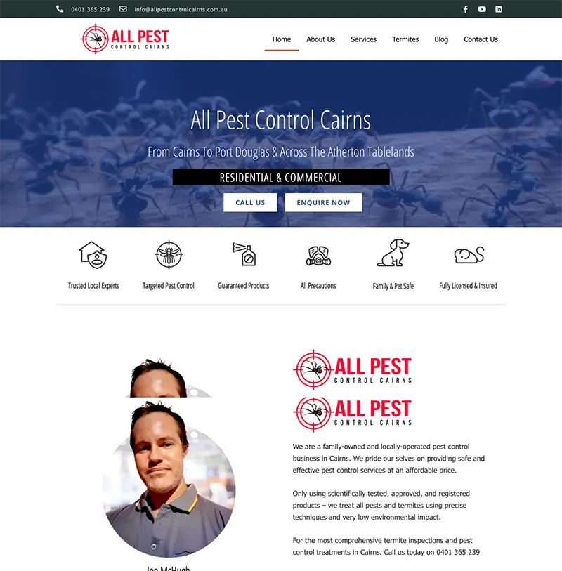 All Pest control Cairns Website Design All Pest control Cairns