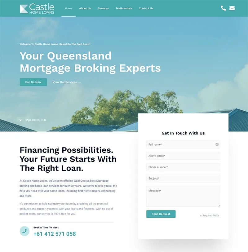 Castle Loans Website Design Castle Loans