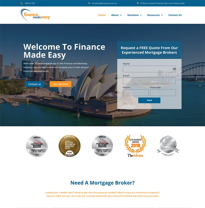 Finance Made Easy Website Design Finance Made Easy