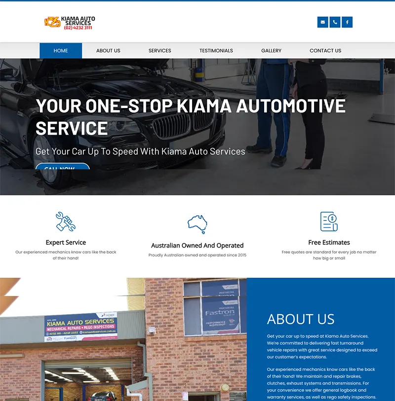 Kiama Auto Services Website Design Kiama Auto Services