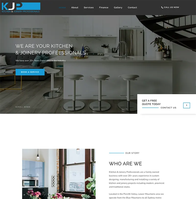 Kitchen & Joinery Pros Website Design Kitchen & Joinery Pros