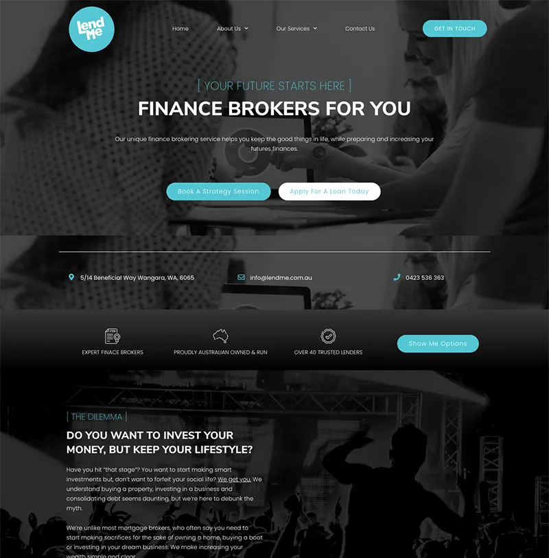 Lend Me Website Design Lend Me