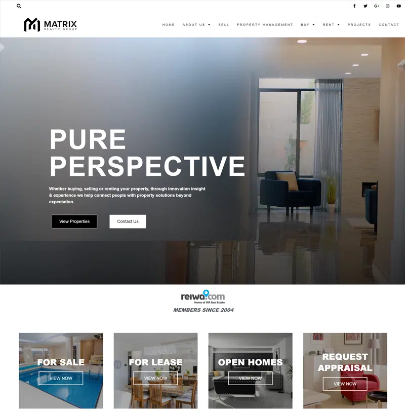 Matrix Realty Website Design