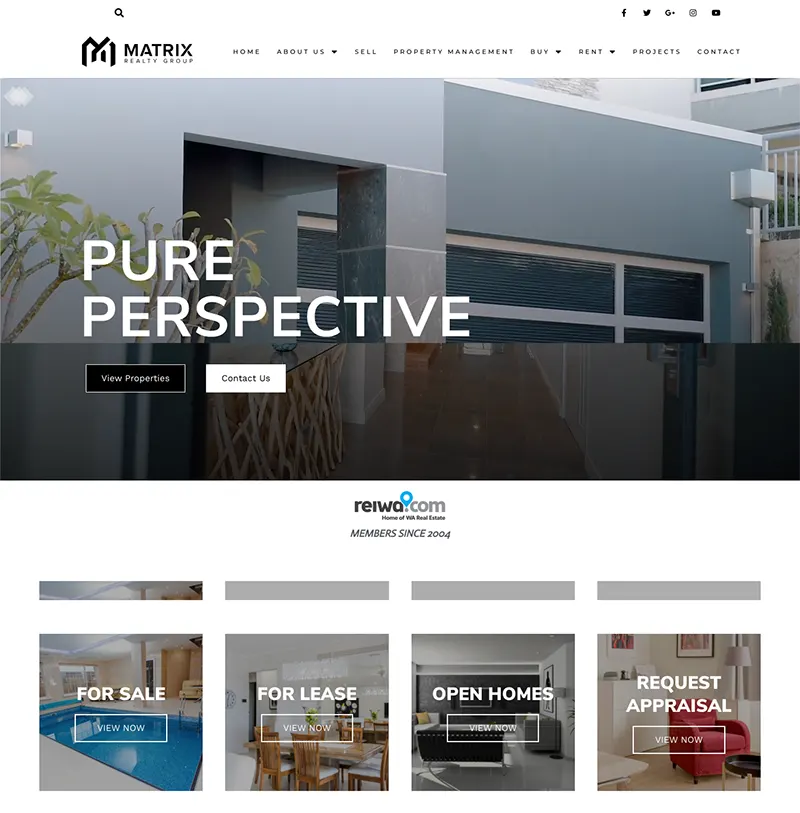 Matrix Realty Website Design Matrix Realty