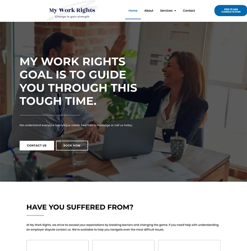 My Work Rights Website Design My Work Rights
