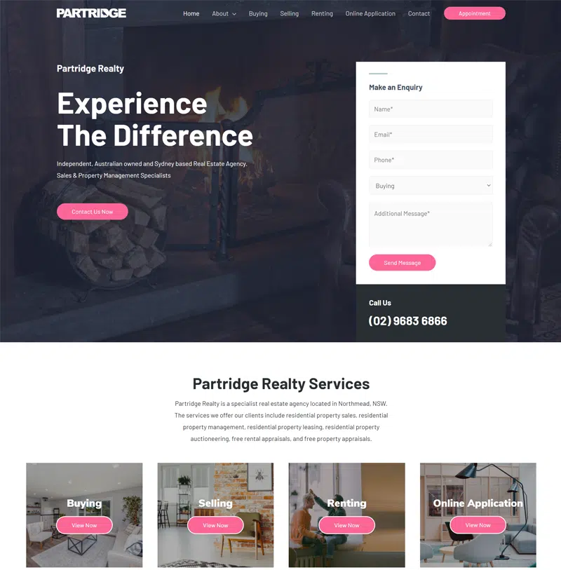 Partridge Realty Website Design
