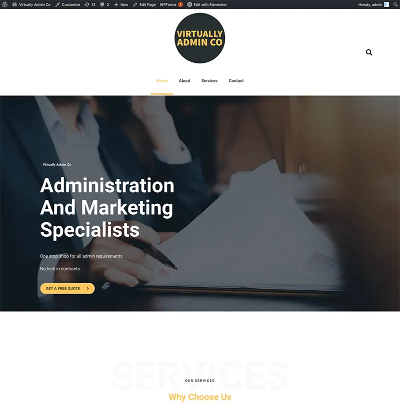 Virtually Admin Website Design Virtually Admin